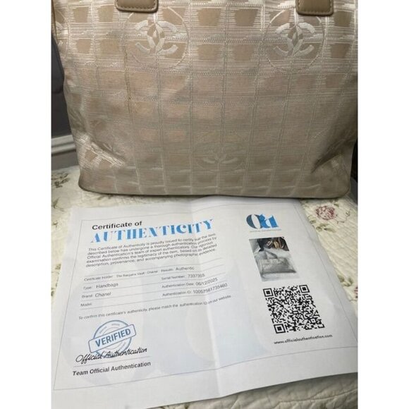 Chanel on the Go: Cream of the Crop – Preloved Travel Line Tote - Picture 13 of 14